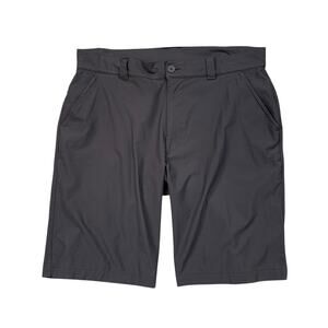 Under Armour Shorts Mens 36 Black Stretch Nylon Bent Grass Flat Front Golf Chino